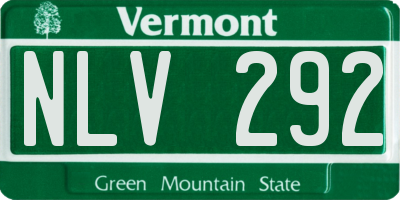 VT license plate NLV292