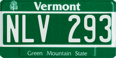 VT license plate NLV293