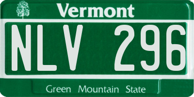 VT license plate NLV296