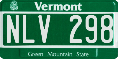 VT license plate NLV298
