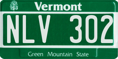 VT license plate NLV302
