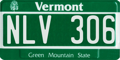 VT license plate NLV306