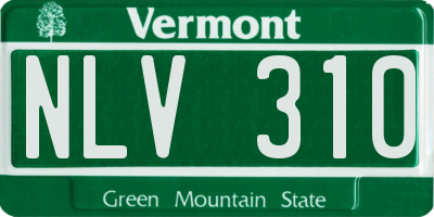 VT license plate NLV310