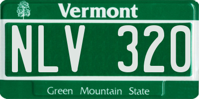 VT license plate NLV320