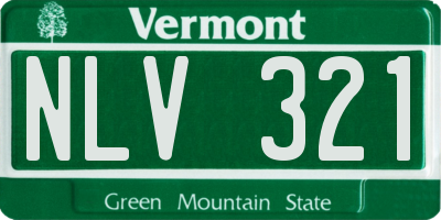 VT license plate NLV321