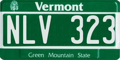VT license plate NLV323