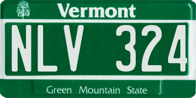 VT license plate NLV324