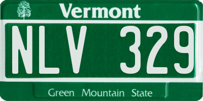 VT license plate NLV329