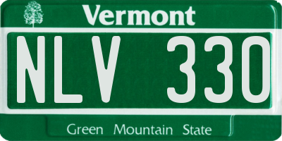 VT license plate NLV330