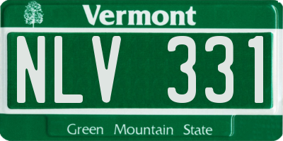 VT license plate NLV331