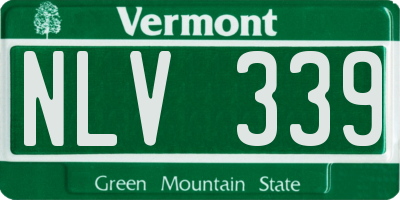 VT license plate NLV339