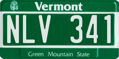 VT license plate NLV341