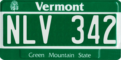 VT license plate NLV342
