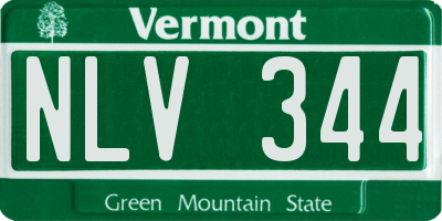 VT license plate NLV344
