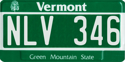 VT license plate NLV346