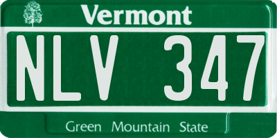 VT license plate NLV347