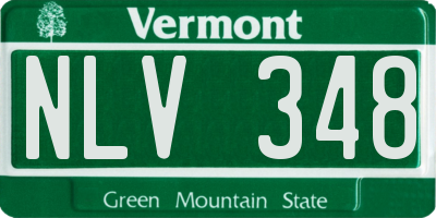 VT license plate NLV348