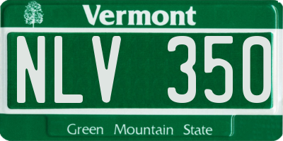 VT license plate NLV350