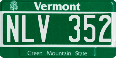 VT license plate NLV352