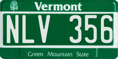 VT license plate NLV356