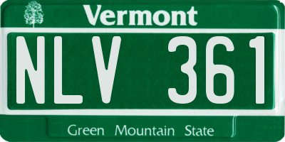 VT license plate NLV361
