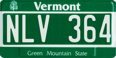 VT license plate NLV364