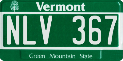 VT license plate NLV367