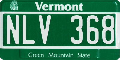 VT license plate NLV368