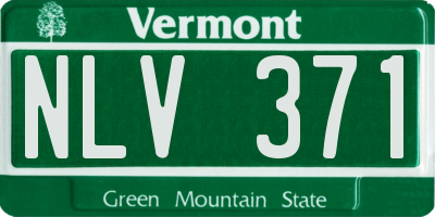 VT license plate NLV371