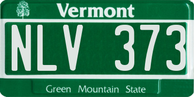 VT license plate NLV373