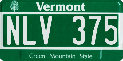 VT license plate NLV375