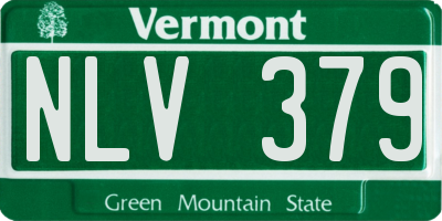 VT license plate NLV379
