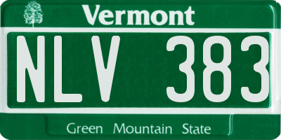VT license plate NLV383