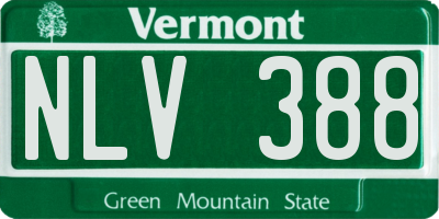 VT license plate NLV388