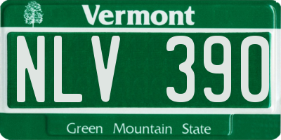 VT license plate NLV390