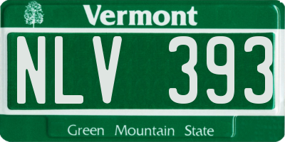 VT license plate NLV393