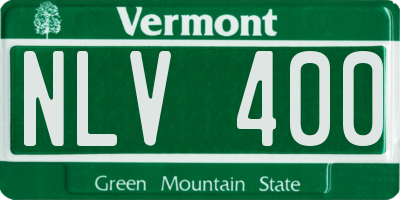 VT license plate NLV400
