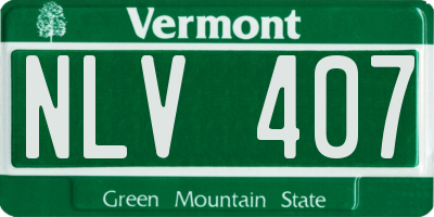 VT license plate NLV407
