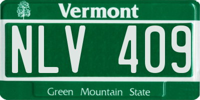 VT license plate NLV409