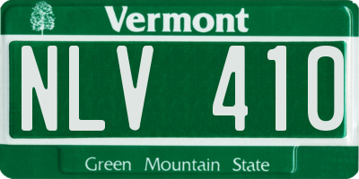 VT license plate NLV410