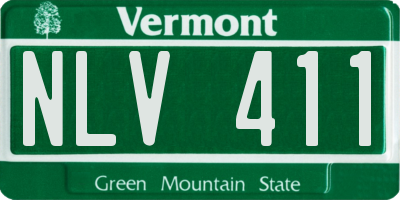 VT license plate NLV411