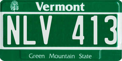 VT license plate NLV413