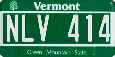 VT license plate NLV414