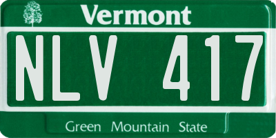 VT license plate NLV417