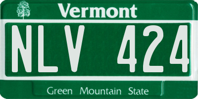 VT license plate NLV424