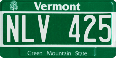 VT license plate NLV425