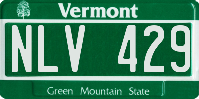 VT license plate NLV429