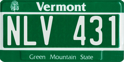 VT license plate NLV431