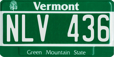 VT license plate NLV436