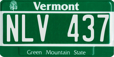 VT license plate NLV437